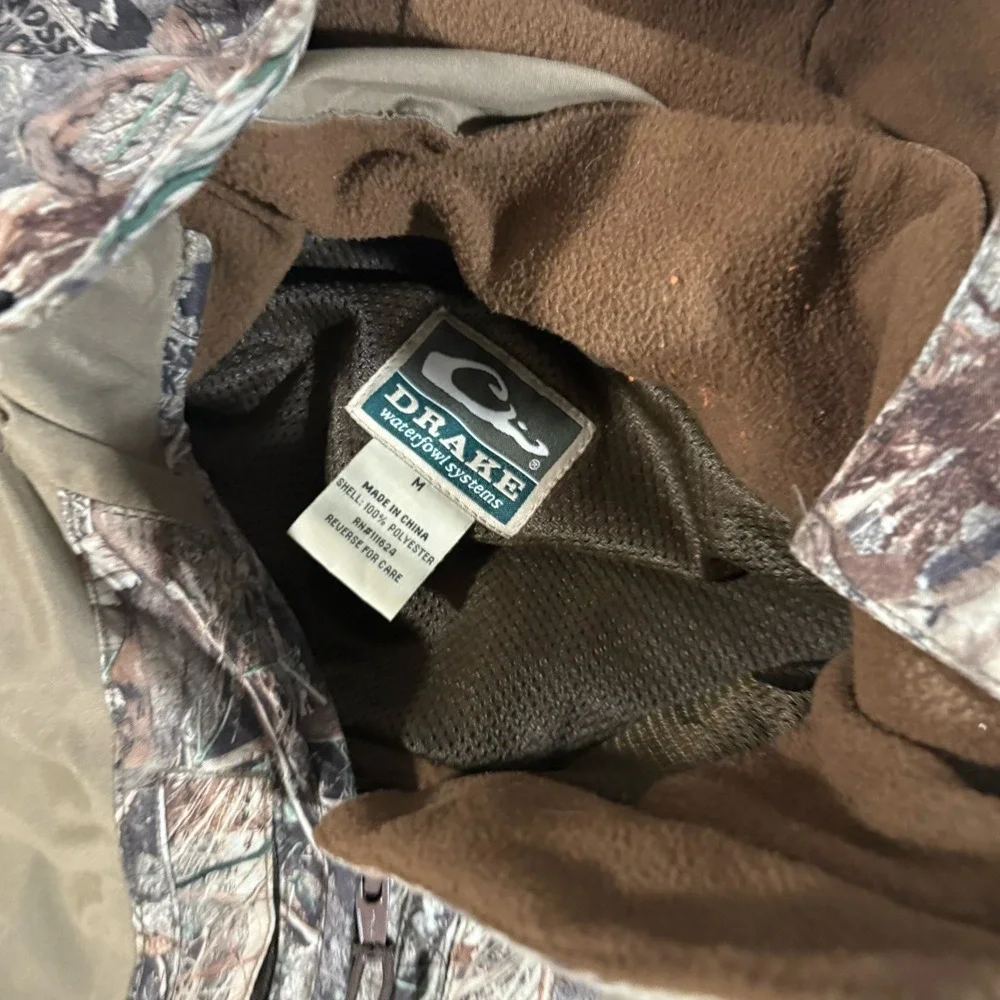 Drake Waterfowl MST Guardian Flex Fleece 1/4 Zip Camo Pullover Size Medium
